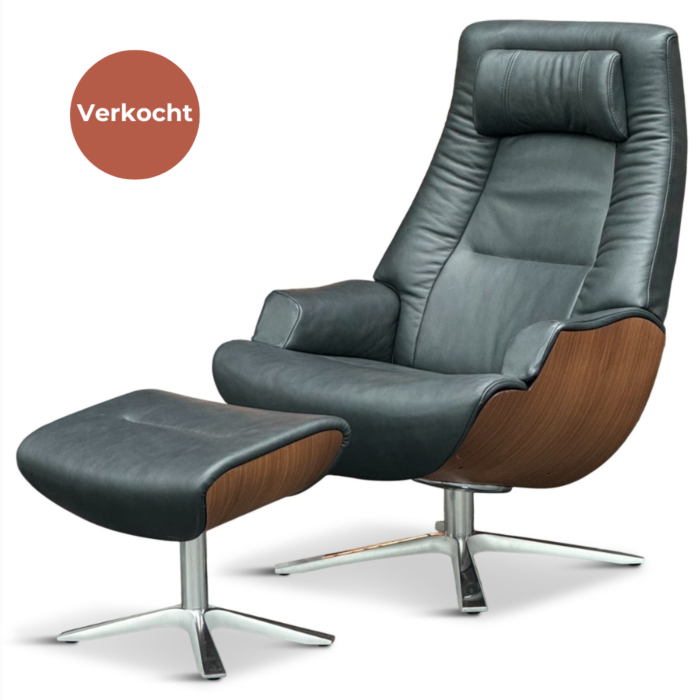 Verkocht: Conform Relaxfauteuil Partner + Hocker