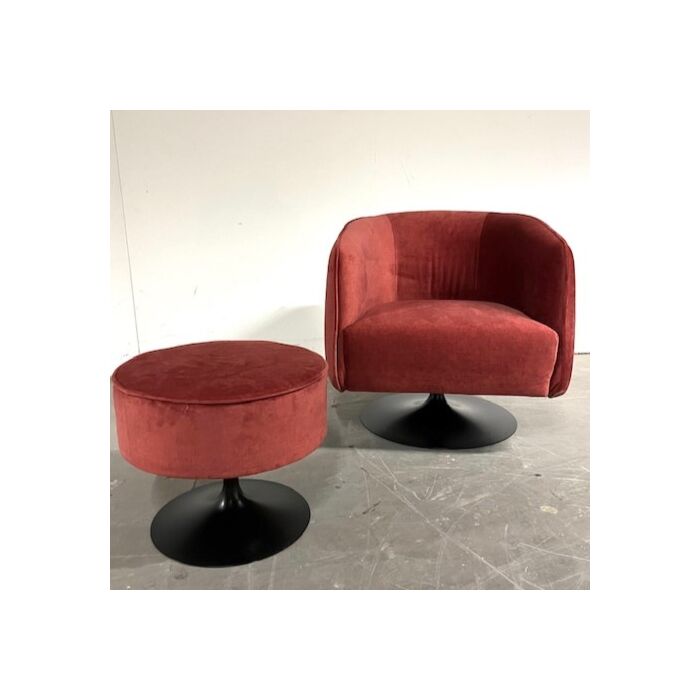 Draaifauteuil Jazz met Hocker