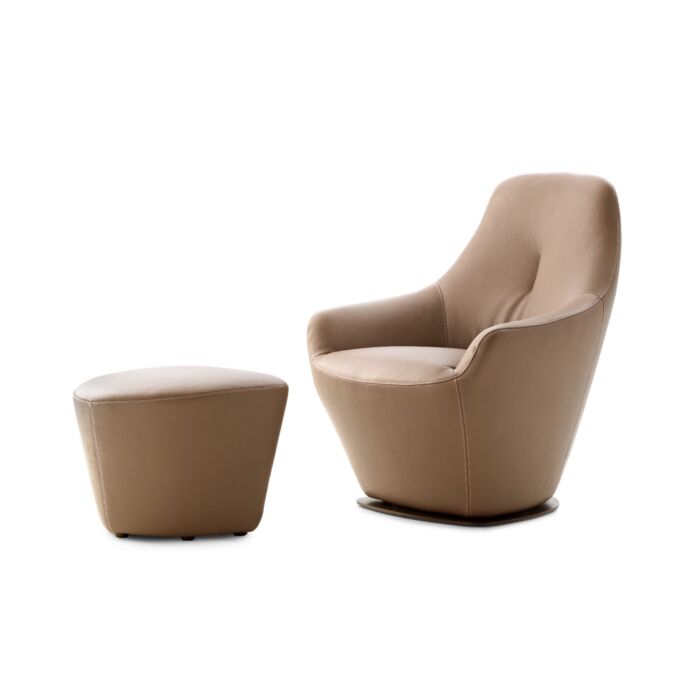 Leolux Cantate Clubfauteuil + Hocker